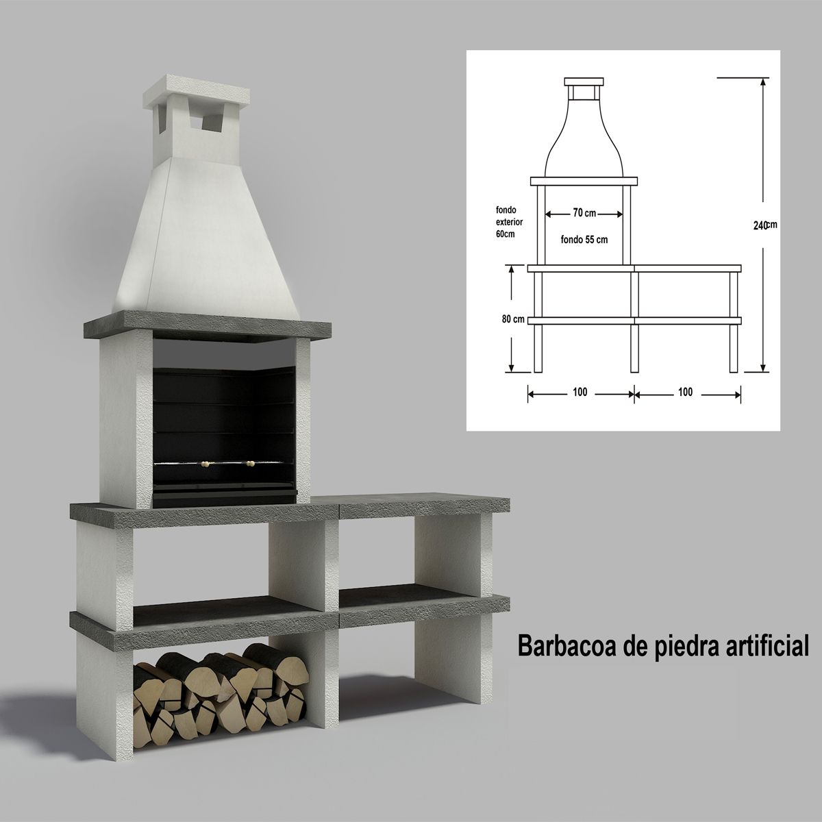 Barbacoa Blanca. Doble